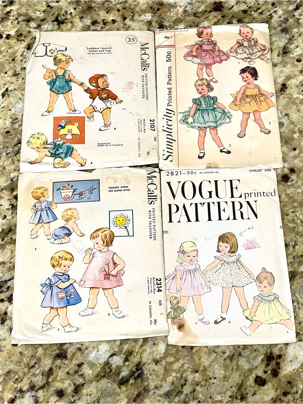 Vintage 1950s kids complete sewing pattern bundle Vogue McCalls Simplicity